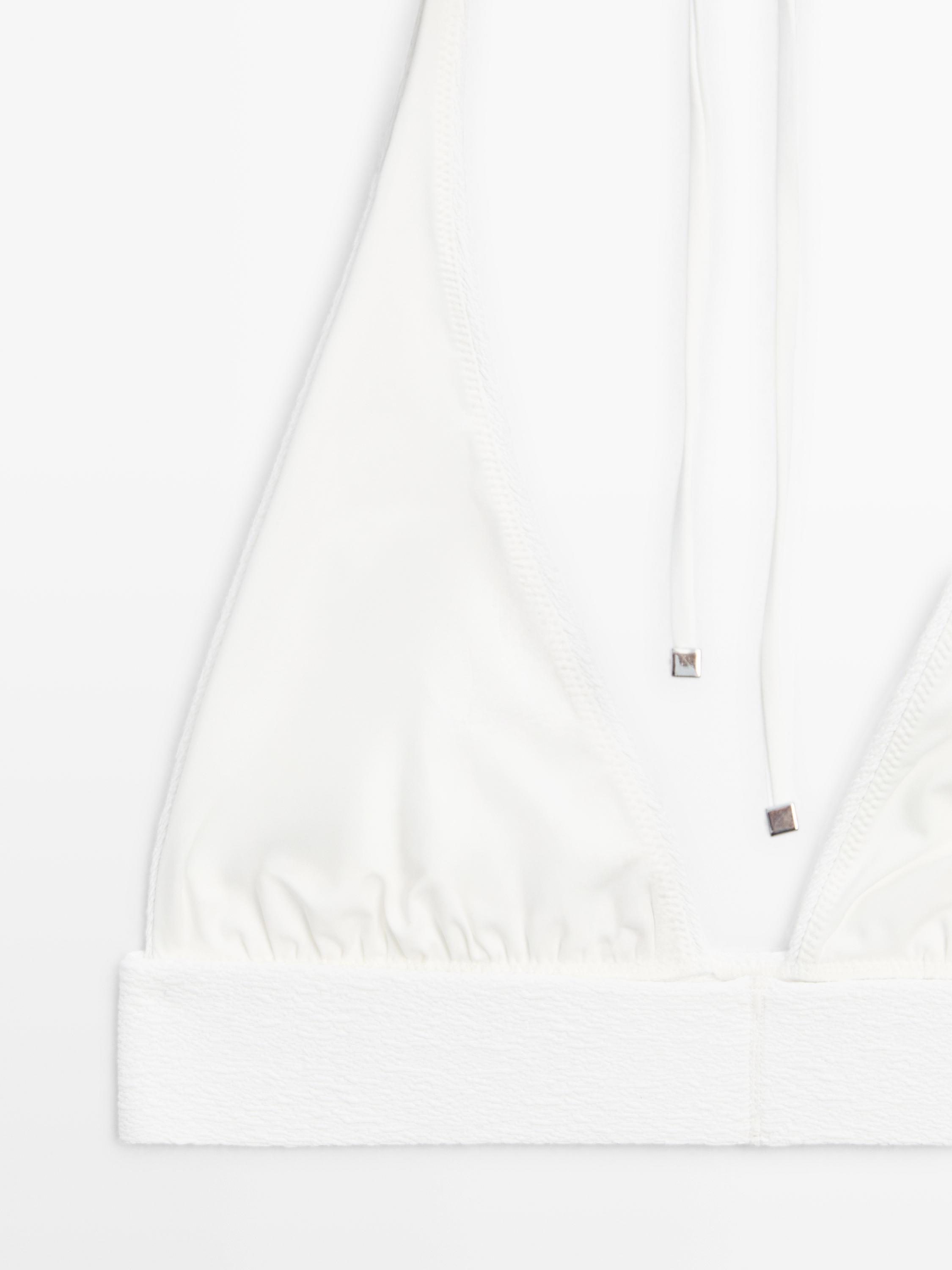 Haut de bikini triangle texturé